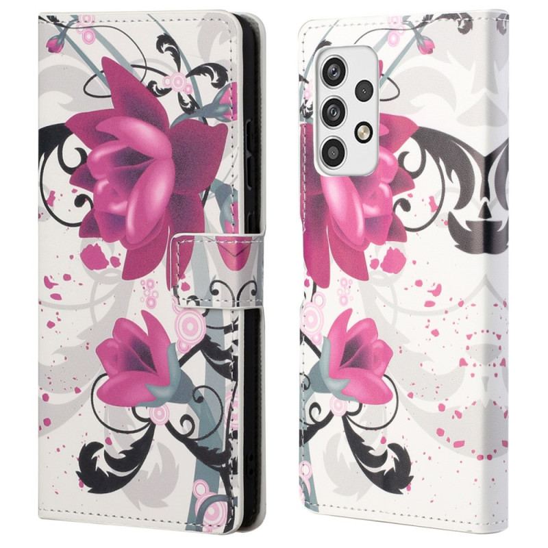 Flip Cover Samsung Galaxy A23 5G Tropiske Blomster