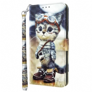 Flip Cover Til Google Pixel 9 Pro Xl Aviator Cat