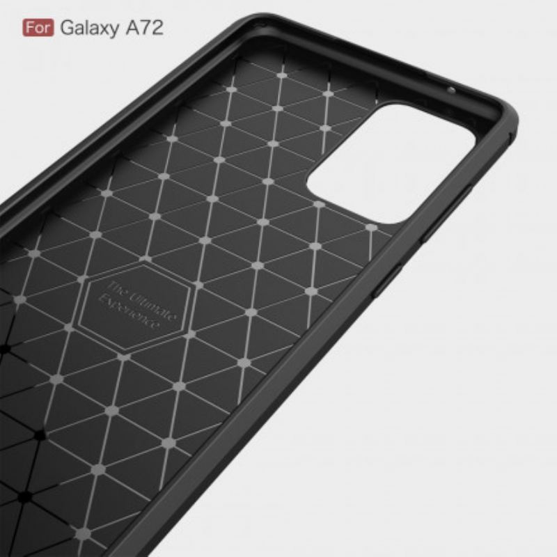 Cover Samsung Galaxy A72 4G / A72 5G Børstet Kulfiber