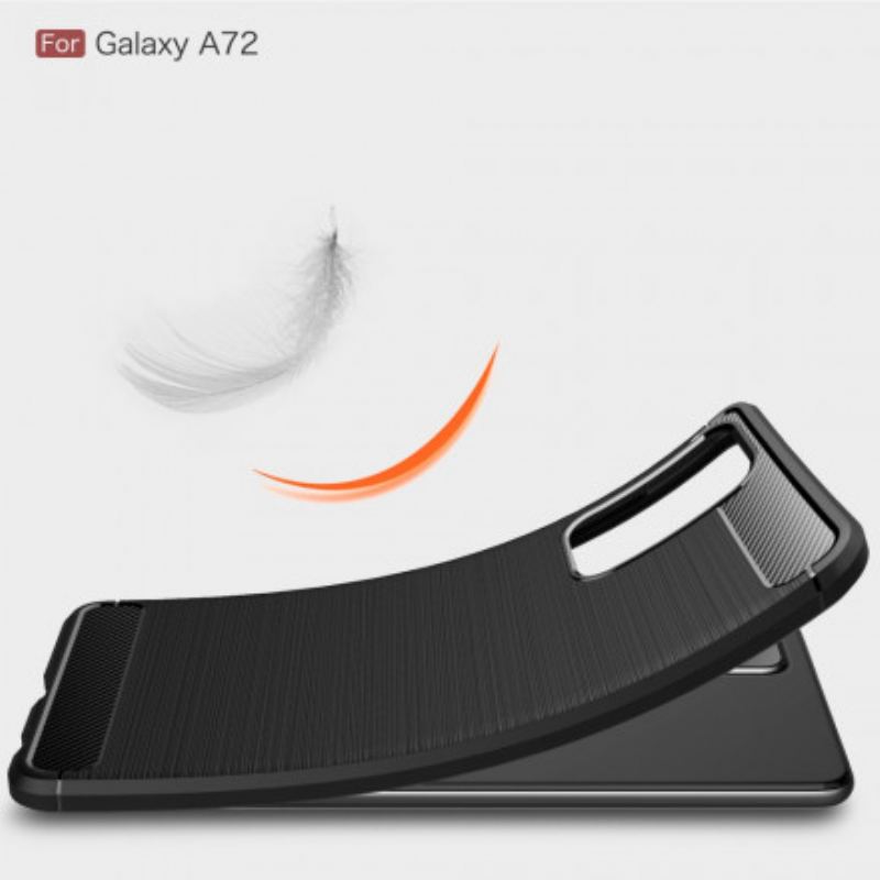 Cover Samsung Galaxy A72 4G / A72 5G Børstet Kulfiber