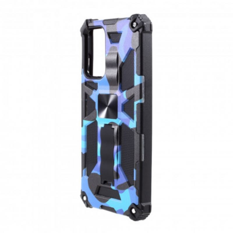 Cover Samsung Galaxy A72 4G / A72 5G Camouflage Aftagelig Støtte