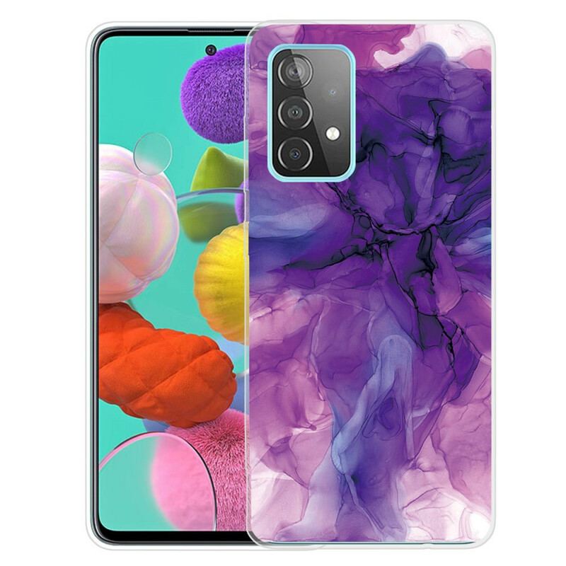 Cover Samsung Galaxy A72 4G / A72 5G Farvet Marmor