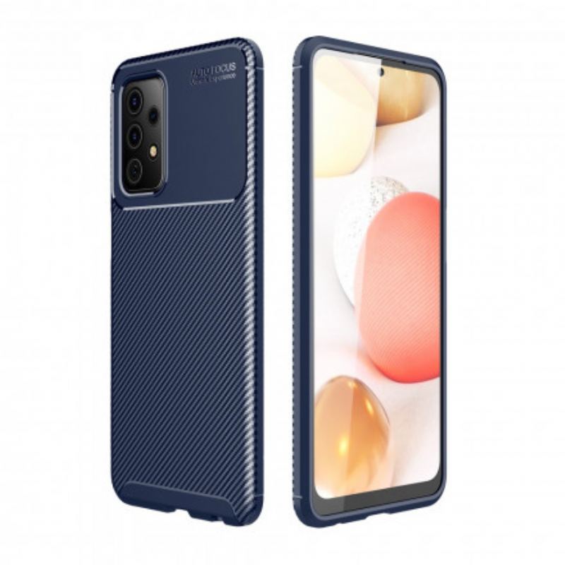 Cover Samsung Galaxy A72 4G / A72 5G Fleksibel Kulfibertekstur