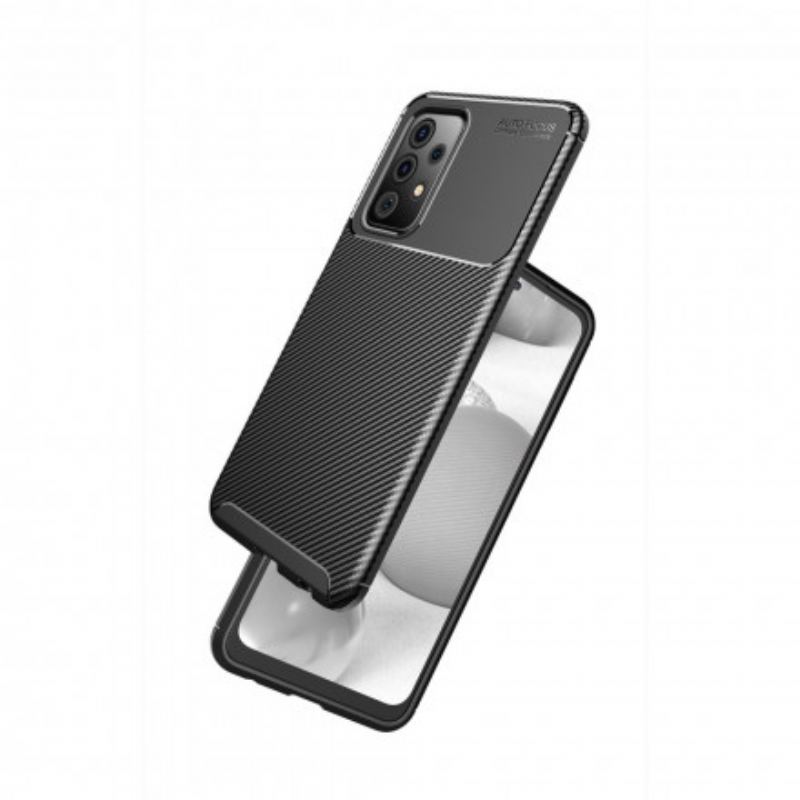 Cover Samsung Galaxy A72 4G / A72 5G Fleksibel Kulfibertekstur