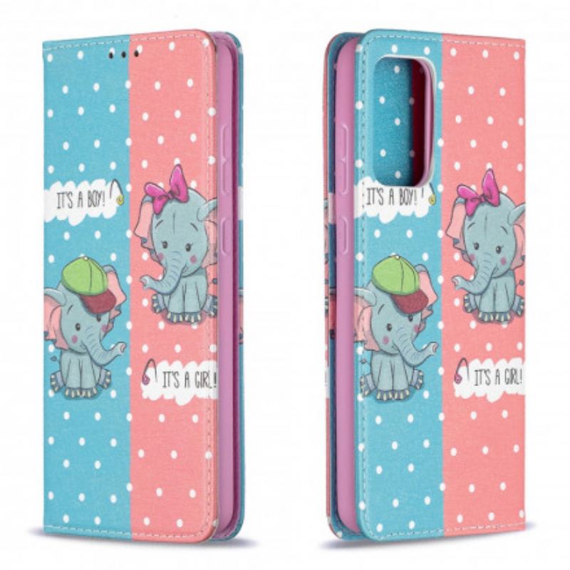 Cover Samsung Galaxy A72 4G / A72 5G Flip Cover Baby Elefanter