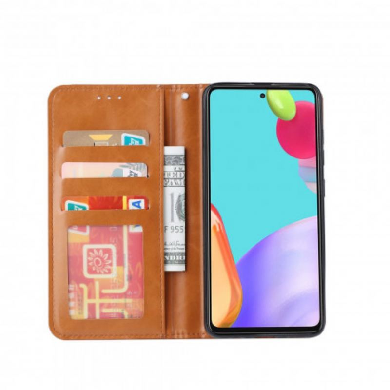 Cover Samsung Galaxy A72 4G / A72 5G Flip Cover Kortholder I Imiteret Læder