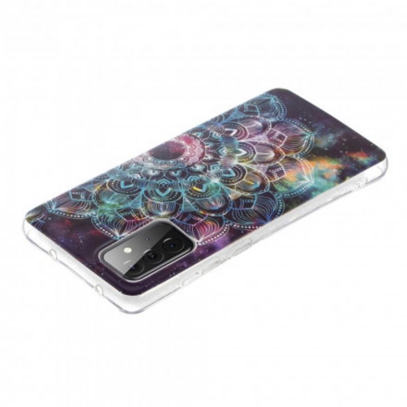 Cover Samsung Galaxy A72 4G / A72 5G Fluorescerende Farverig Mandala