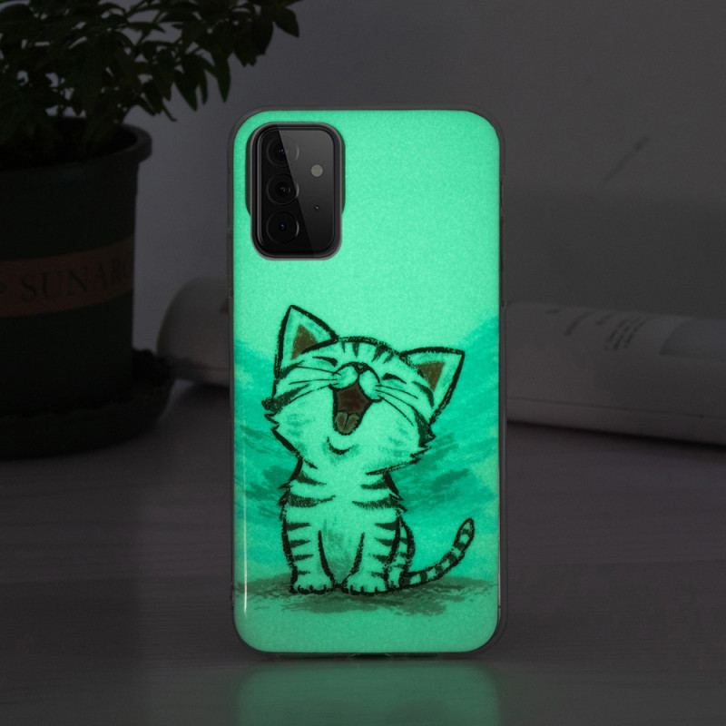 Cover Samsung Galaxy A72 4G / A72 5G Fluorescerende Kat