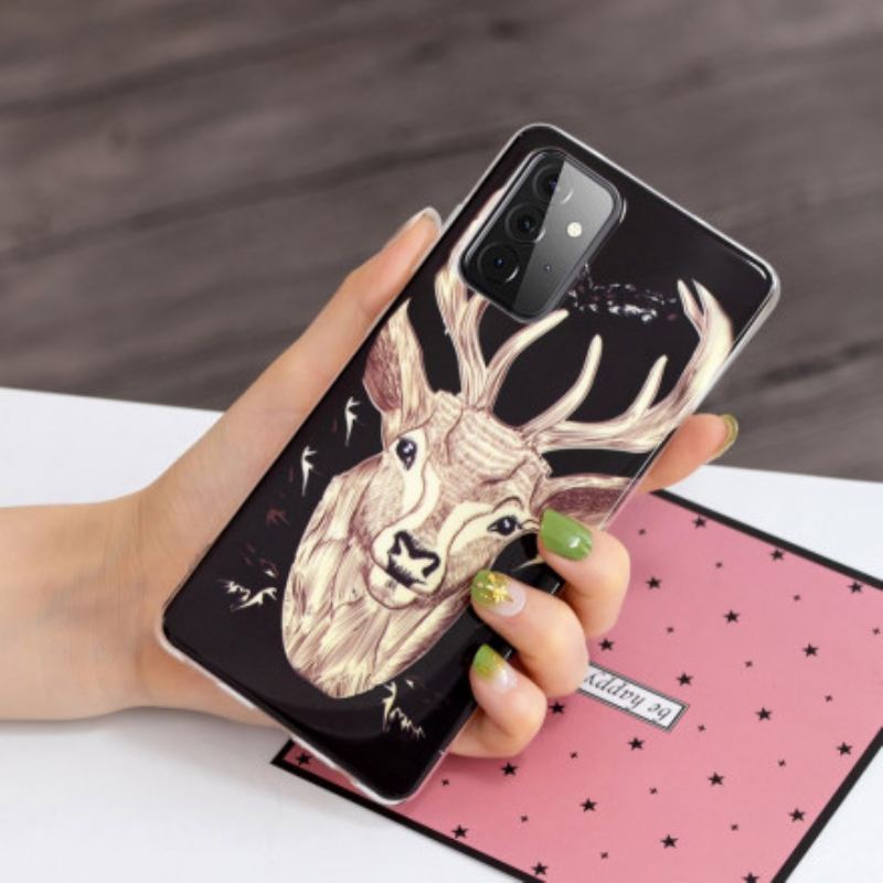 Cover Samsung Galaxy A72 4G / A72 5G Fluorescerende Majestic Deer