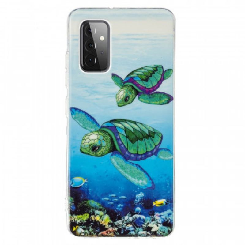 Cover Samsung Galaxy A72 4G / A72 5G Fluorescerende Skildpadder