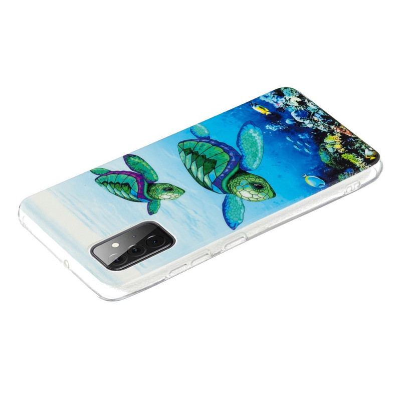 Cover Samsung Galaxy A72 4G / A72 5G Fluorescerende Skildpadder