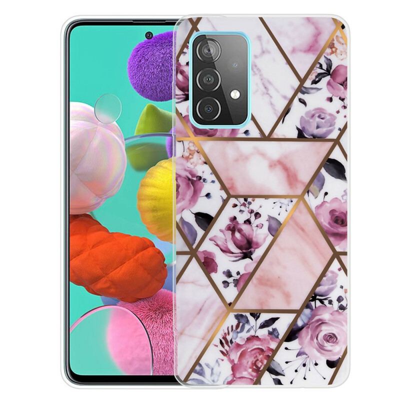 Cover Samsung Galaxy A72 4G / A72 5G Geometrisk Marmor