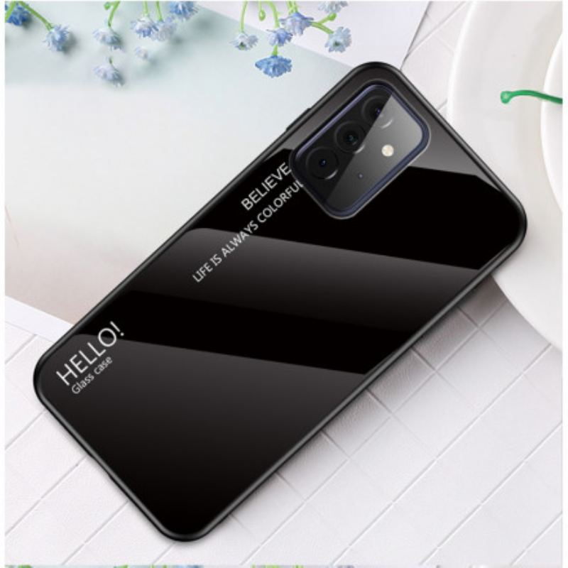 Cover Samsung Galaxy A72 4G / A72 5G Hærdet Glas Hej