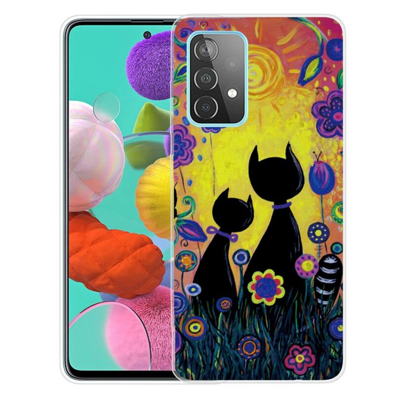 Cover Samsung Galaxy A72 4G / A72 5G Tegneserie Kat