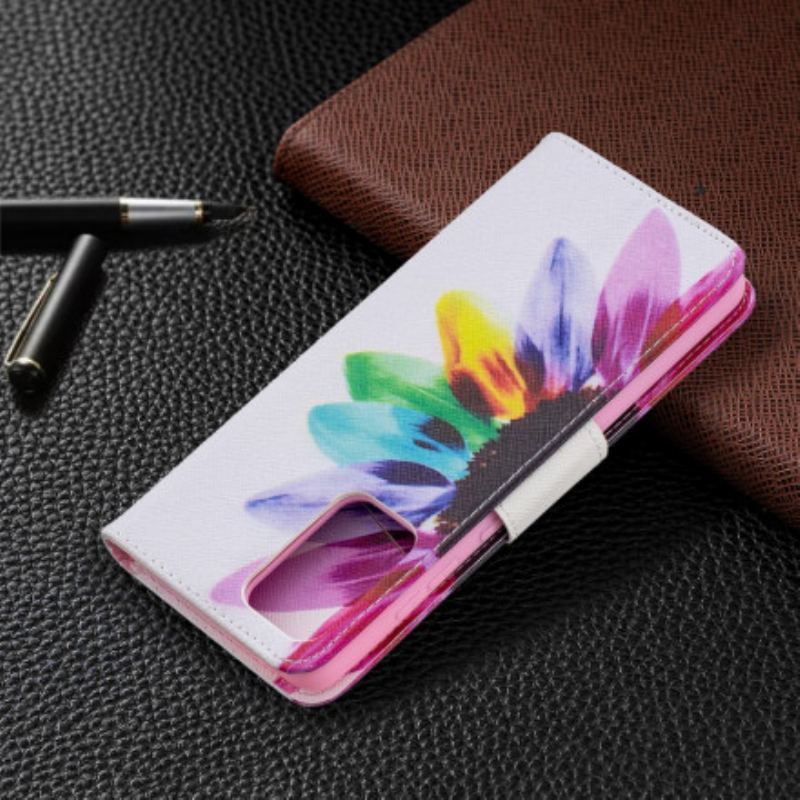 Flip Cover Samsung Galaxy A72 4G / A72 5G Akvarel Blomst