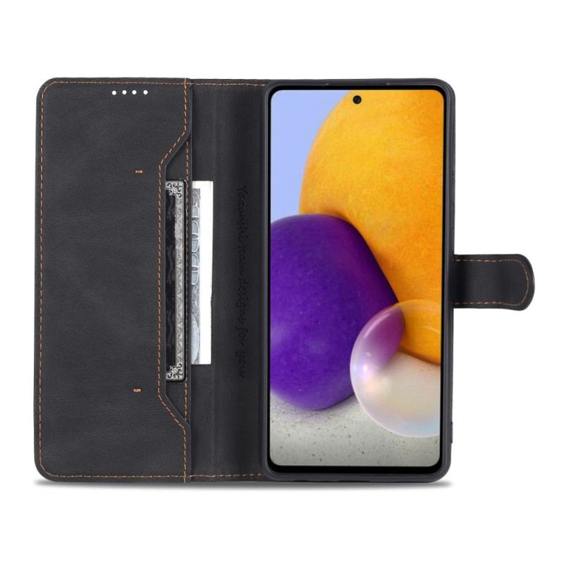 Flip Cover Samsung Galaxy A72 4G / A72 5G Azns Lædereffekt