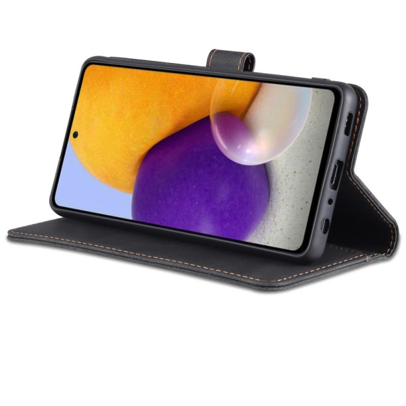 Flip Cover Samsung Galaxy A72 4G / A72 5G Azns Lædereffekt