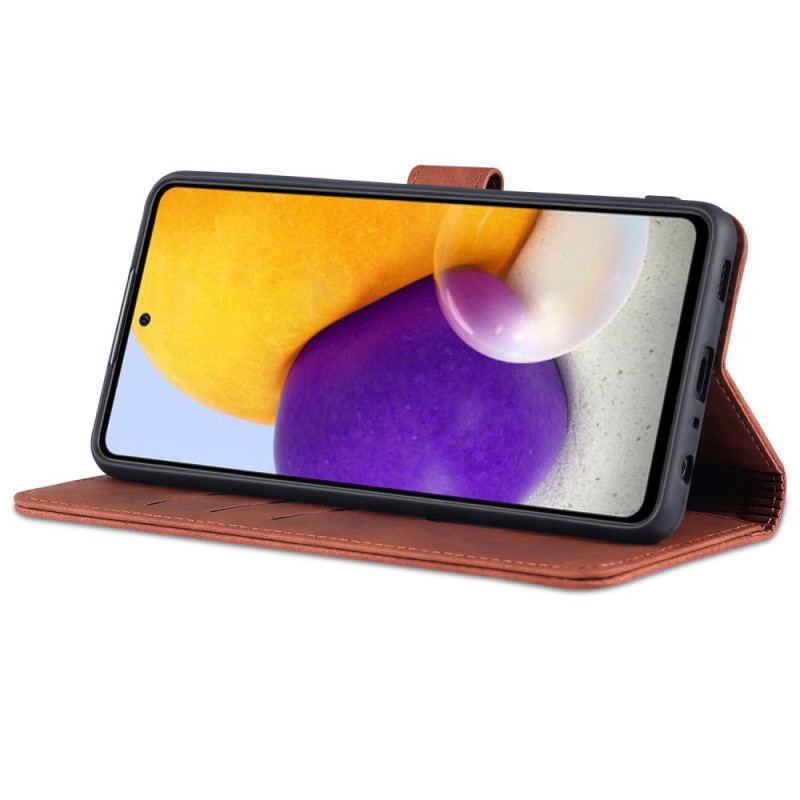 Flip Cover Samsung Galaxy A72 4G / A72 5G Azns Lædereffekt