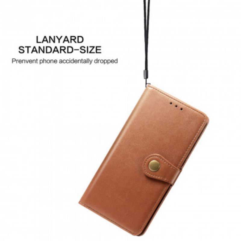 Flip Cover Samsung Galaxy A72 4G / A72 5G Kunstlæder Og Vintage Lås