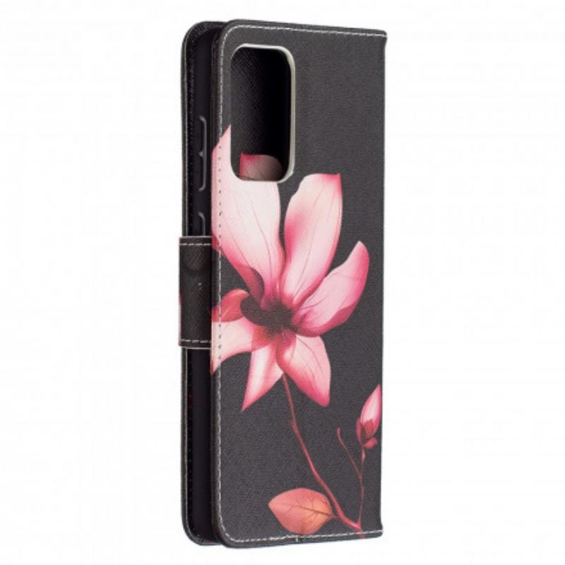 Flip Cover Samsung Galaxy A72 4G / A72 5G Lyserød Blomst