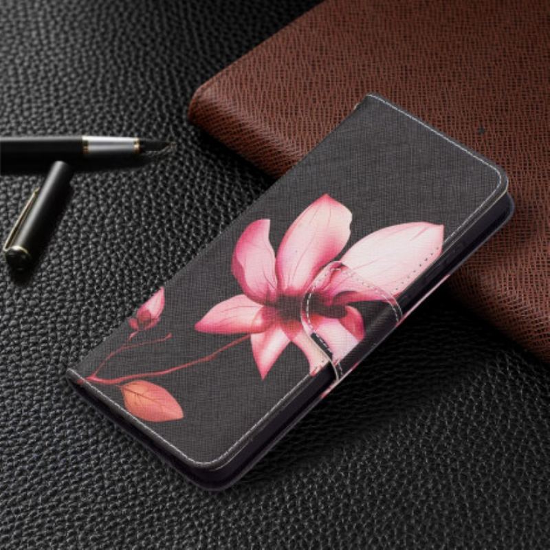 Flip Cover Samsung Galaxy A72 4G / A72 5G Lyserød Blomst