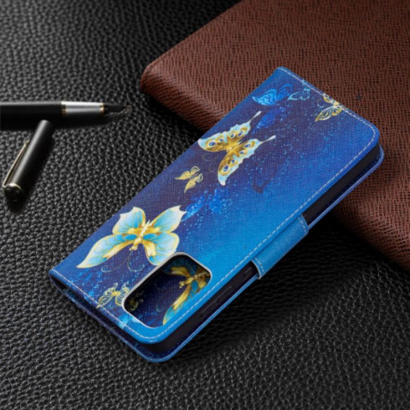 Flip Cover Samsung Galaxy A72 4G / A72 5G Sommerfugle Konger