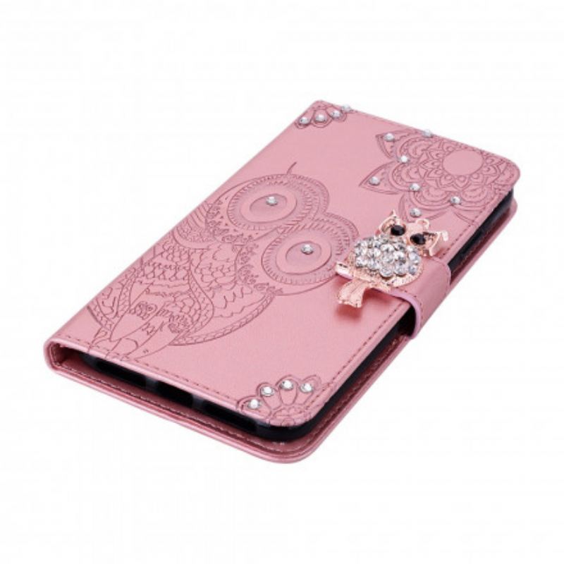 Flip Cover Samsung Galaxy A72 4G / A72 5G Ugle Mandala Og Charm