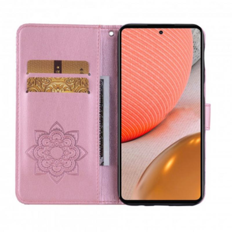 Flip Cover Samsung Galaxy A72 4G / A72 5G Ugle Mandala Og Charm