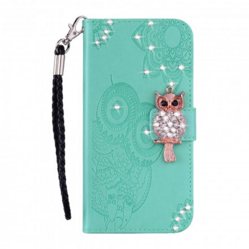 Flip Cover Samsung Galaxy A72 4G / A72 5G Ugle Mandala Og Charm