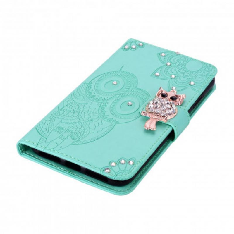 Flip Cover Samsung Galaxy A72 4G / A72 5G Ugle Mandala Og Charm