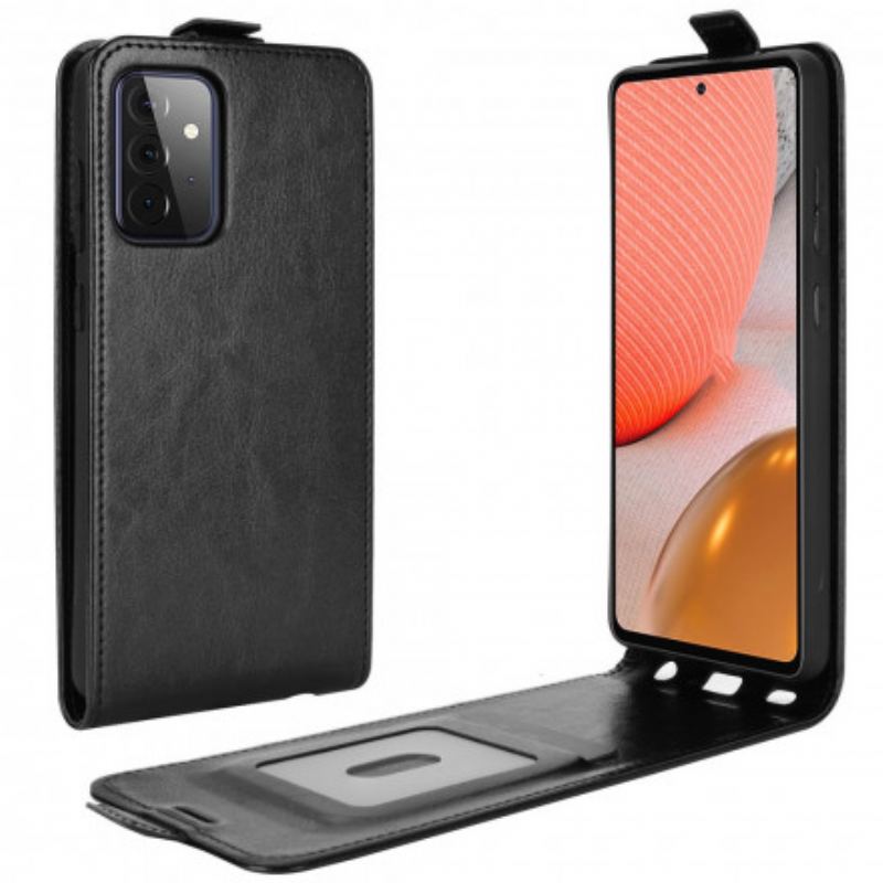 Læder Cover Samsung Galaxy A72 4G / A72 5G Flip Cover Lodret Klap I Lædereffekt