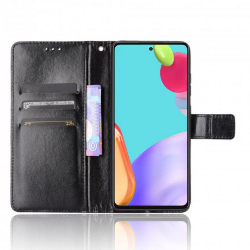 Læder Cover Samsung Galaxy A72 4G / A72 5G Prangende Kunstlæder