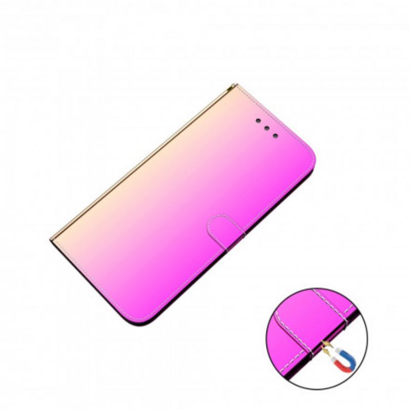 Læder Cover Samsung Galaxy A72 4G / A72 5G Spejlcover I Imiteret Læder