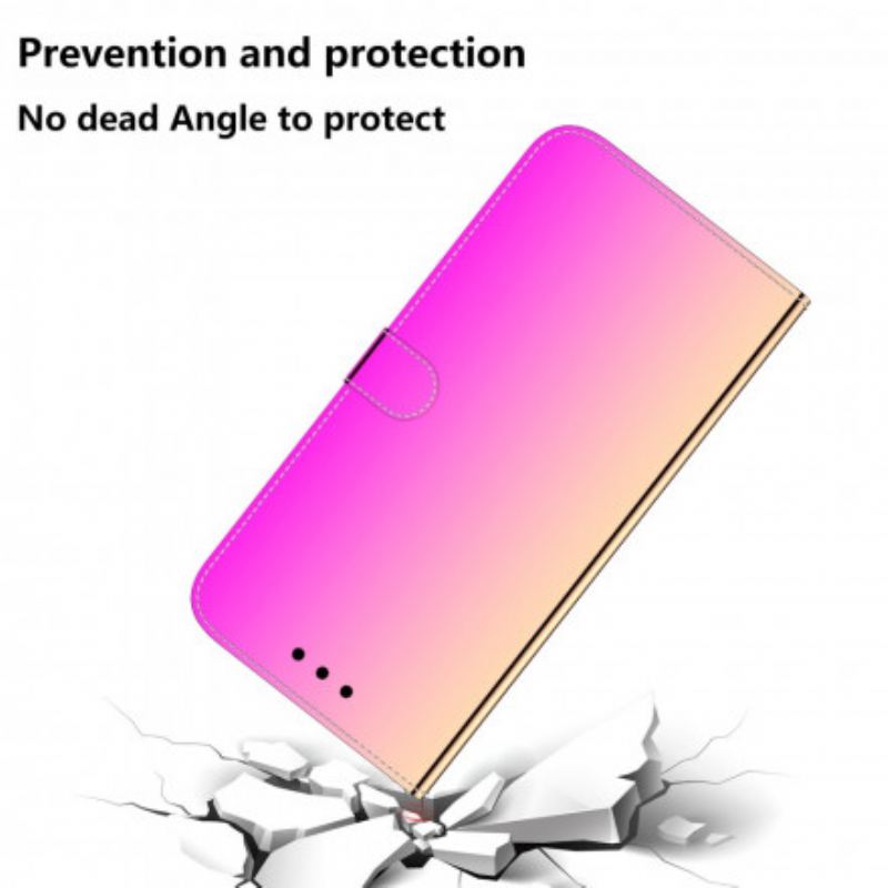 Læder Cover Samsung Galaxy A72 4G / A72 5G Spejlcover I Imiteret Læder