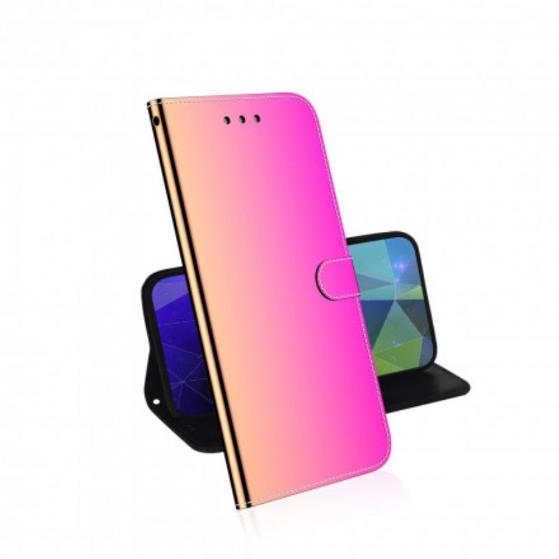 Læder Cover Samsung Galaxy A72 4G / A72 5G Spejlcover I Imiteret Læder