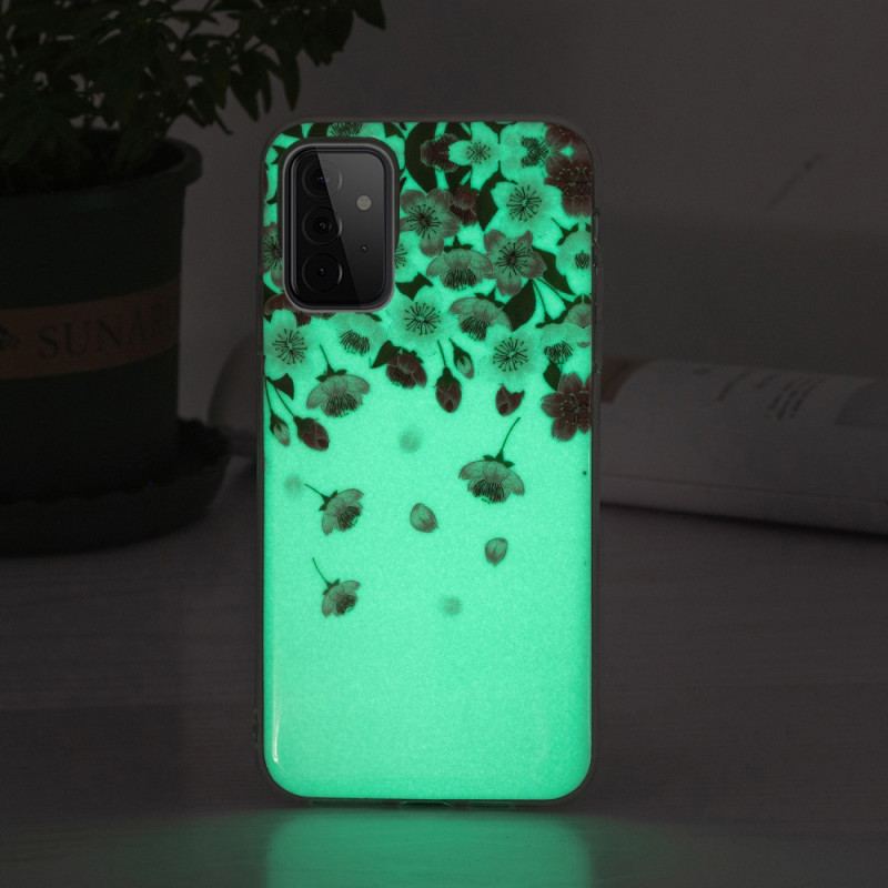 Mobilcover Samsung Galaxy A72 4G / A72 5G Fluorescerende Blomster