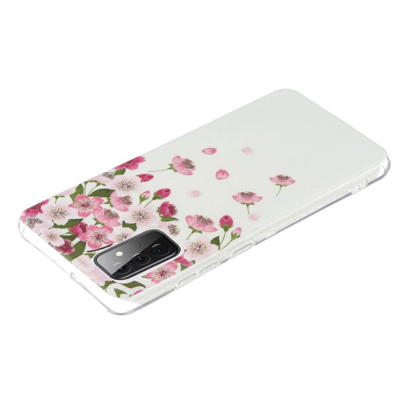 Mobilcover Samsung Galaxy A72 4G / A72 5G Fluorescerende Blomster