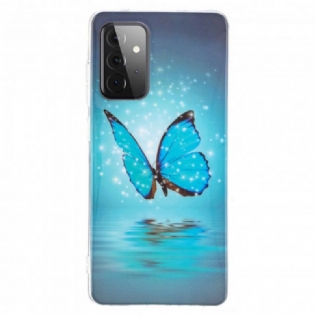 Mobilcover Samsung Galaxy A72 4G / A72 5G Fluorescerende Sommerfugle-serien