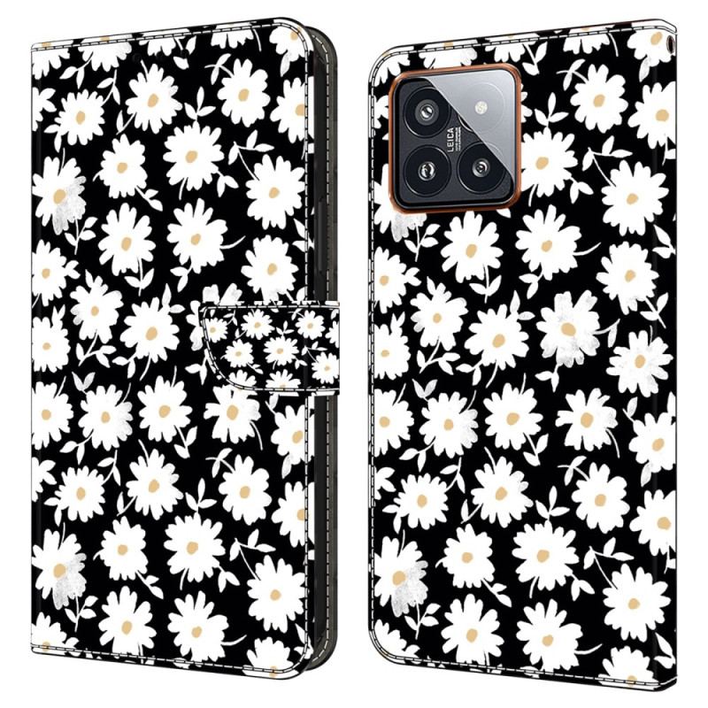 Flip Cover Til Xiaomi 14 Pro Blomster