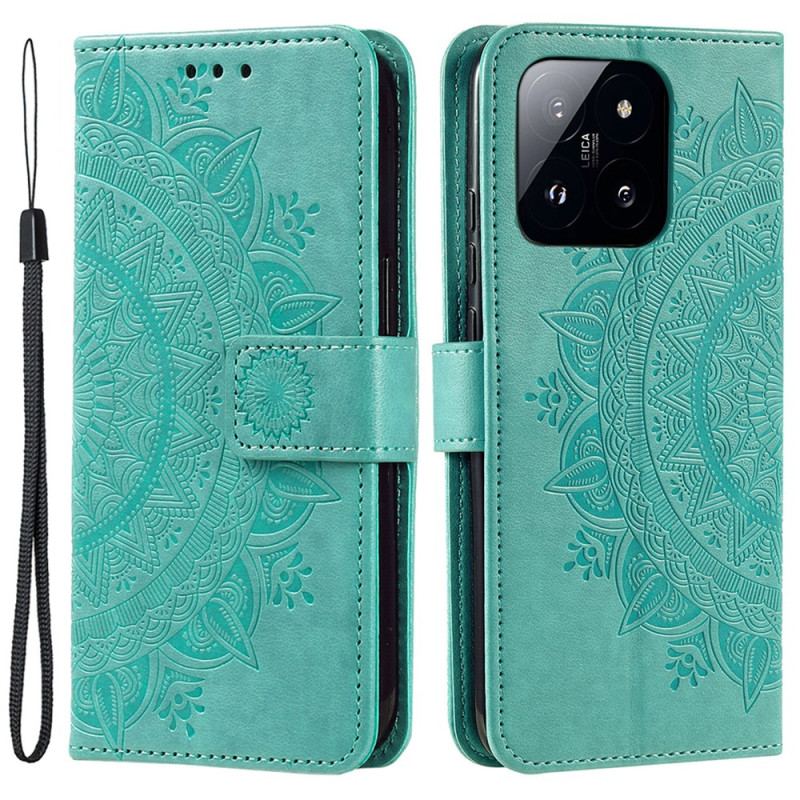 Flip Cover Xiaomi 14 Pro Mandala Sol Med Rem