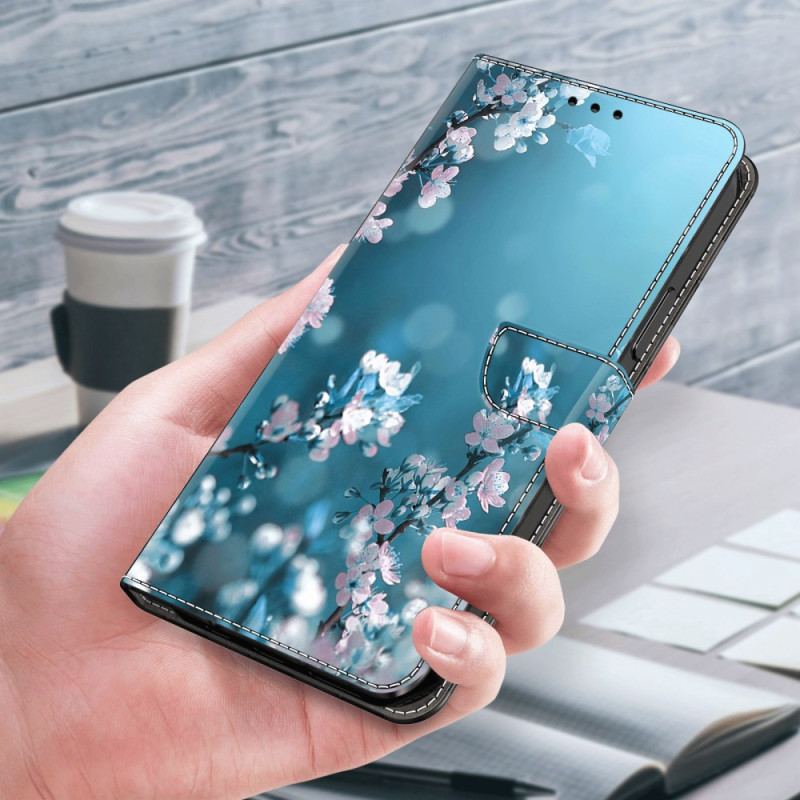 Læder Cover Xiaomi 14 Pro Blommeblomster