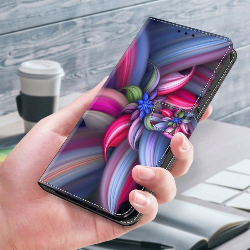 Læder Cover Xiaomi 14 Pro Telefon Etui Farverige Blomster