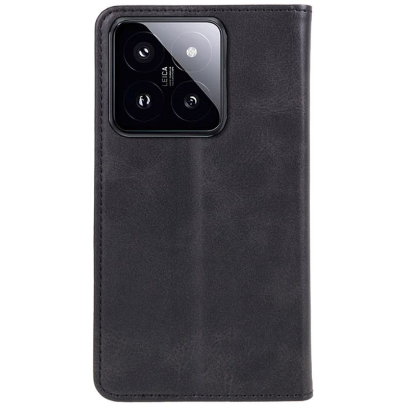 Læder Cover Xiaomi 14 Pro Telefon Etui Kalvetekstur