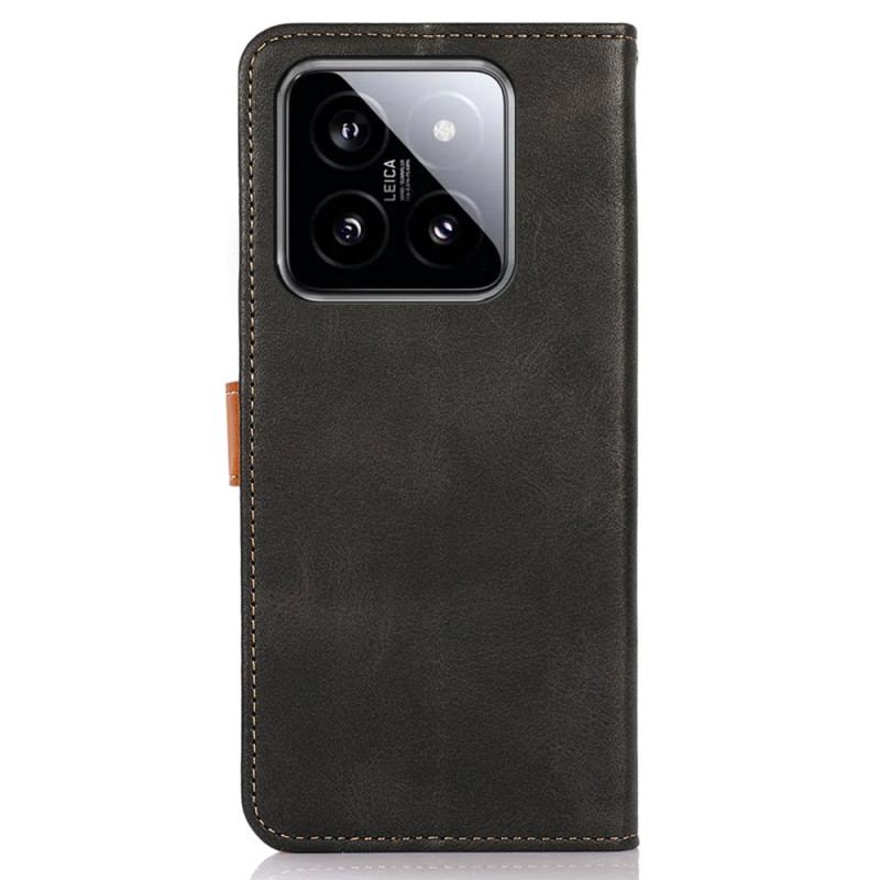 Læder Cover Xiaomi 14 Pro Telefon Etui Khazneh Stropspænde