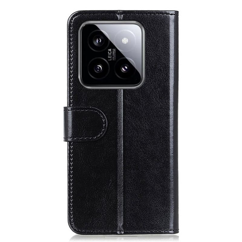 Læder Cover Xiaomi 14 Pro Telefon Etui Kunstlæder