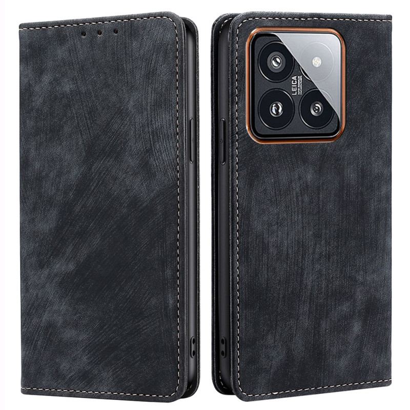 Læder Cover Xiaomi 14 Pro Telefon Etui Rfid-beskyttelse