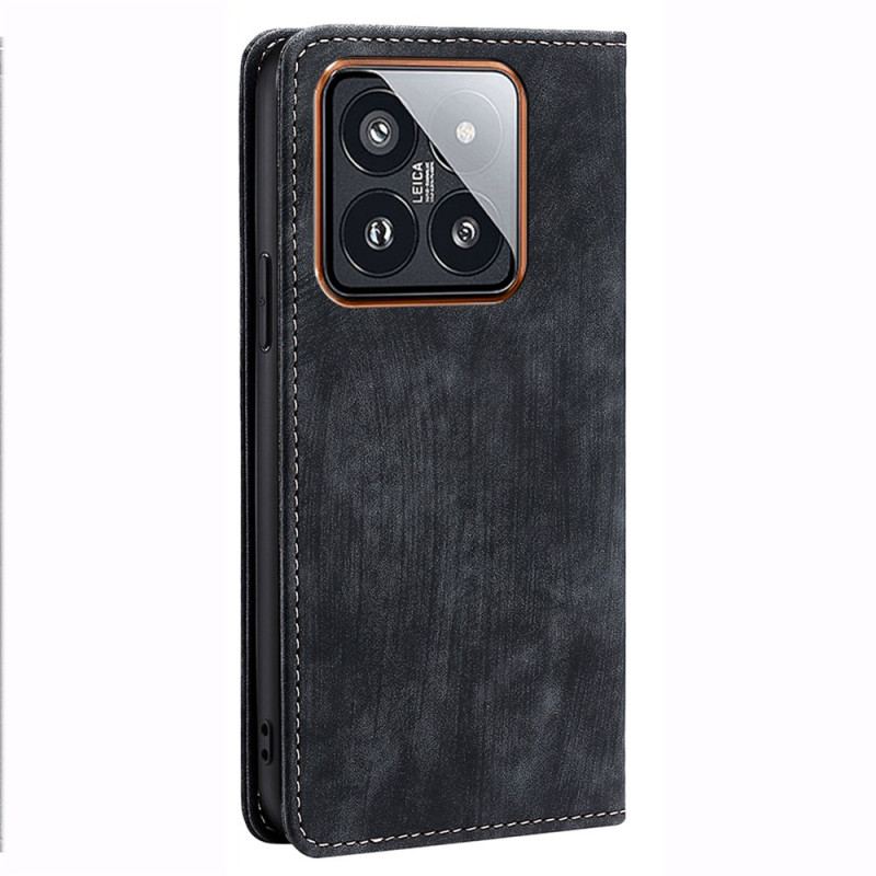 Læder Cover Xiaomi 14 Pro Telefon Etui Rfid-beskyttelse