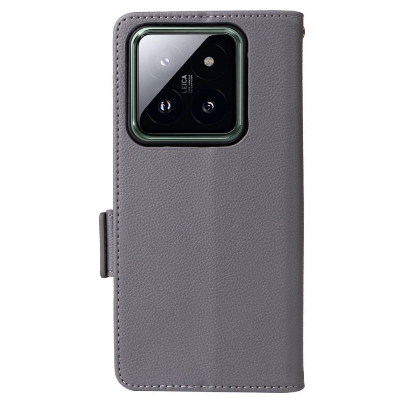 Læder Cover Xiaomi 14 Pro Telefon Etui Ultratynd Rem