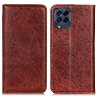 Cover Samsung Galaxy M53 5G Flip Cover Læder Tekstur