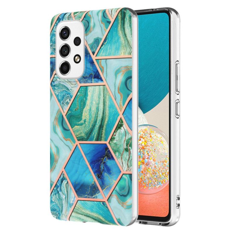 Cover Samsung Galaxy M53 5G Prangende Geometrisk Marmor